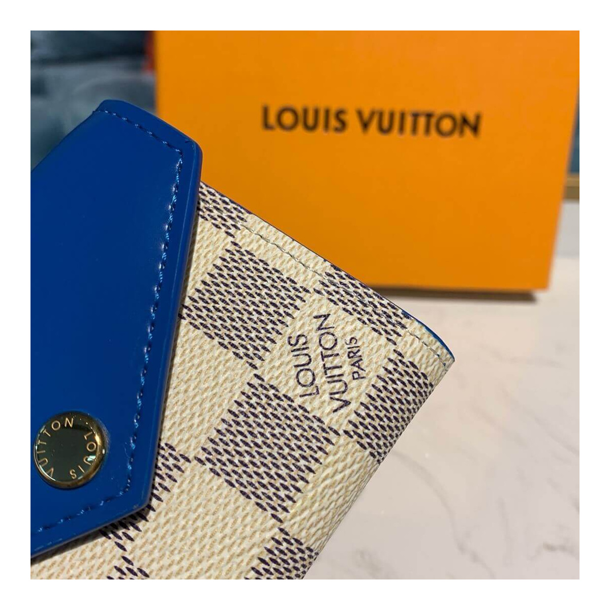 Louis Vuitton Damier Azur Zoe Wallet N60219 N60220