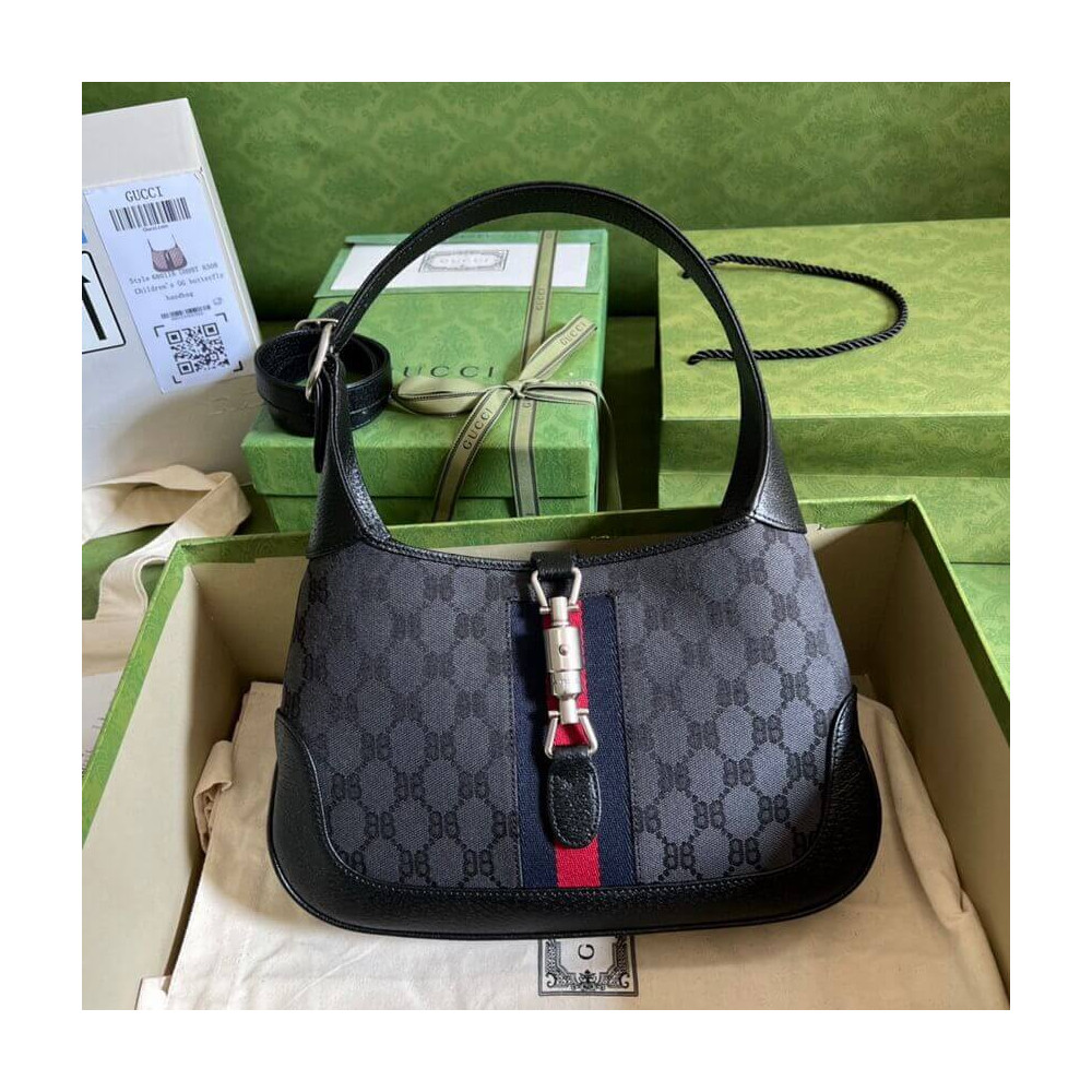 Gucci x Balenciaga Jackie 1961 Small Hobo Bag 680118 Black