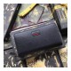 Gucci Leather Zip Around Wallet With Web 435298