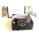 Gucci 40mm Leather Belt With Crystal Double G Buckle 513183