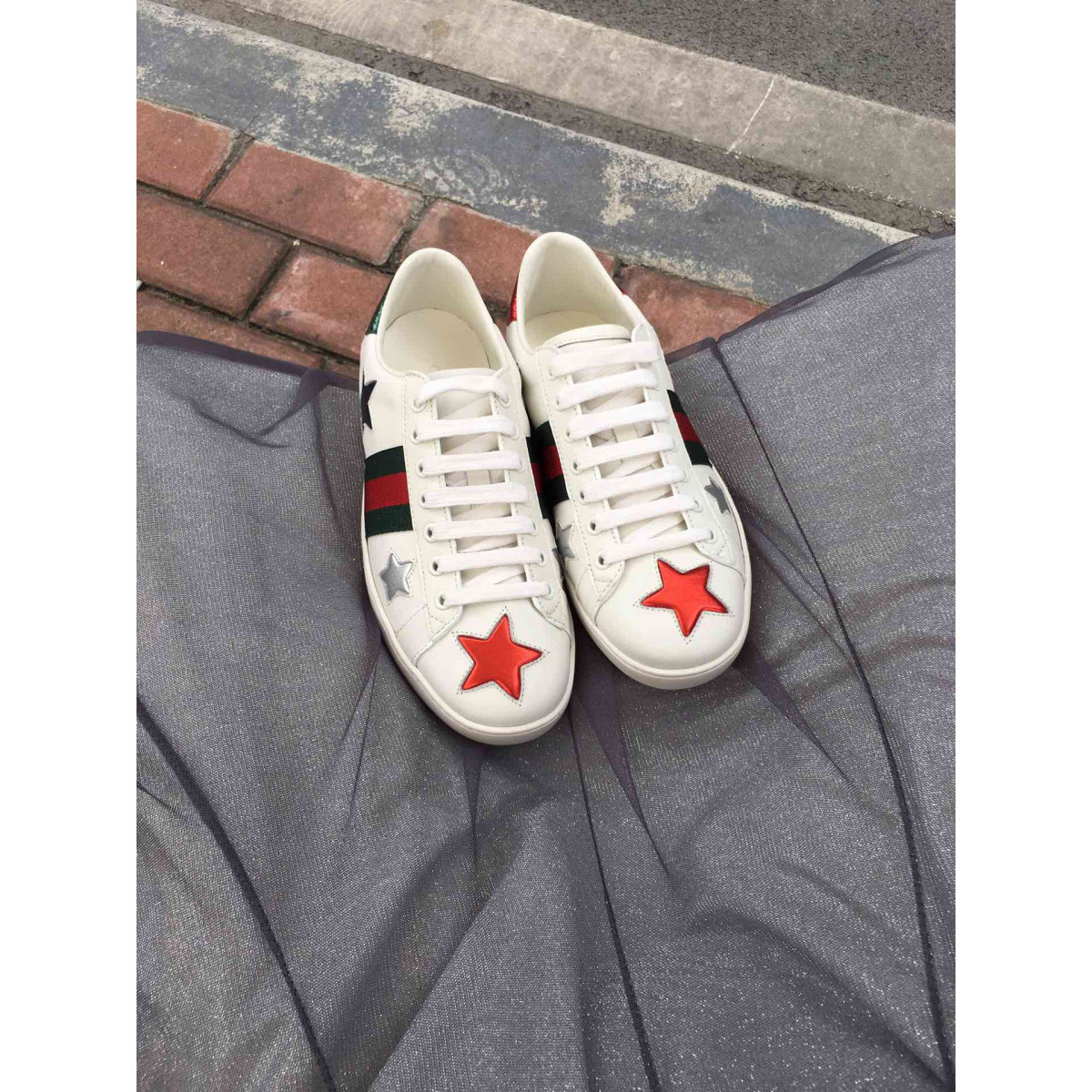 Gucci Ace Stars Embroidered Sneaker 454562