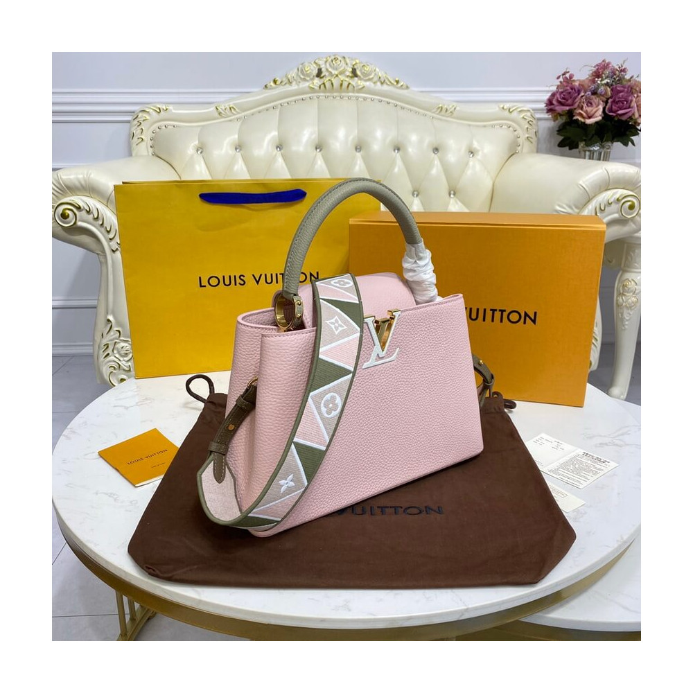 Louis Vuitton Capucines MM M59020 Rose/Beige