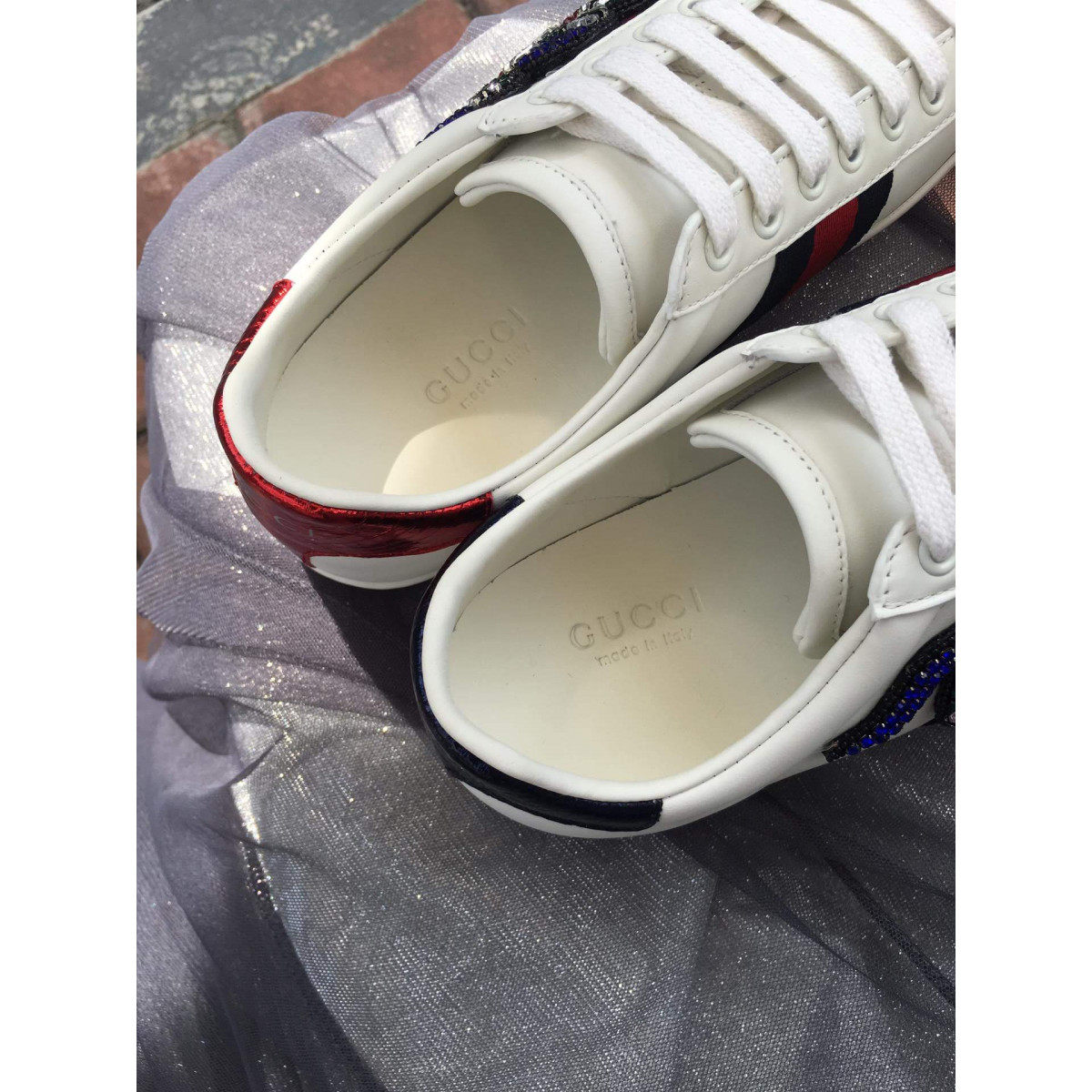 Gucci Ace Kingsnake Embroidered Sneaker 460203