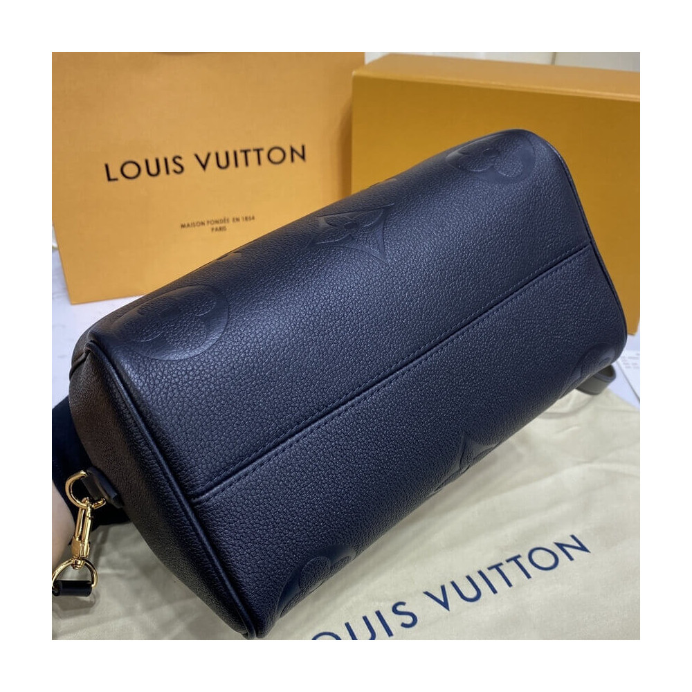 Louis Vuitton Monogram Empreinte Speedy Bandouliere 25 Black