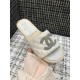 Chanel CC Quilted Mules G35604 White/Grey