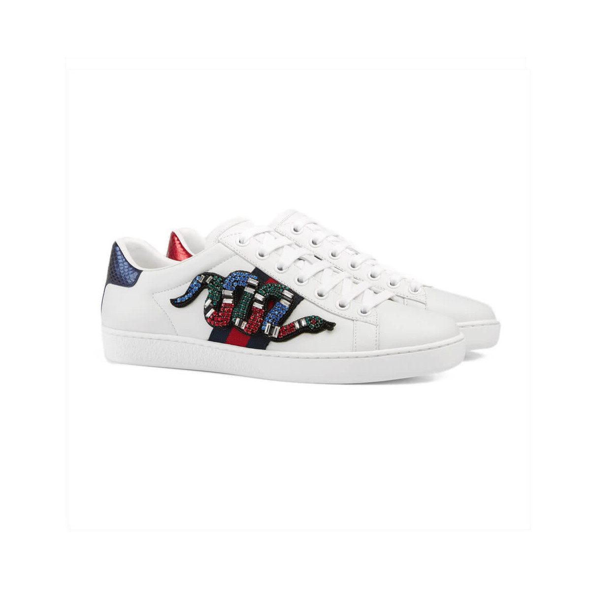 Gucci Ace Kingsnake Embroidered Sneaker 460203