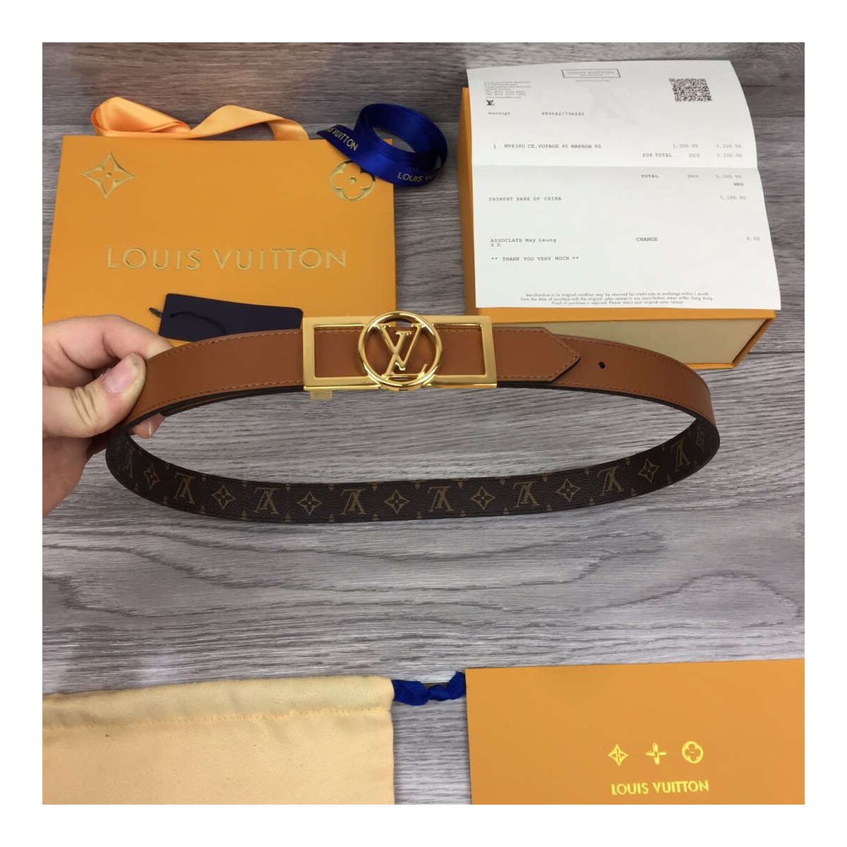 Louis Vuitton Dauphine 25mm Reversible Belt M0196U