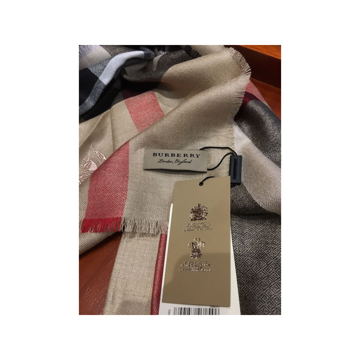 Burberry Check Wool Scarf 3743