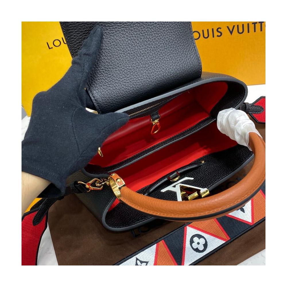 Louis Vuitton Capucines MM M59020 Noir/Rouge