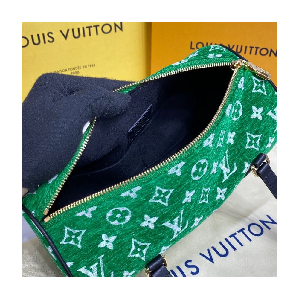 Louis Vuitton Monogram Jacquard Velvet Papillon Bag M46206 Green