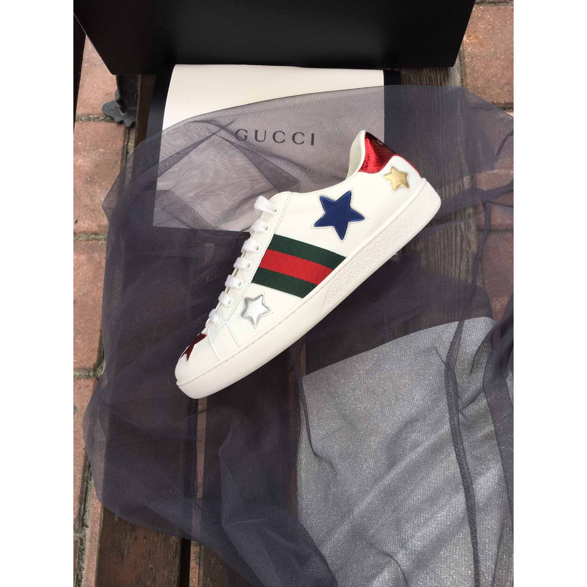 Gucci Ace Stars Embroidered Sneaker 454562