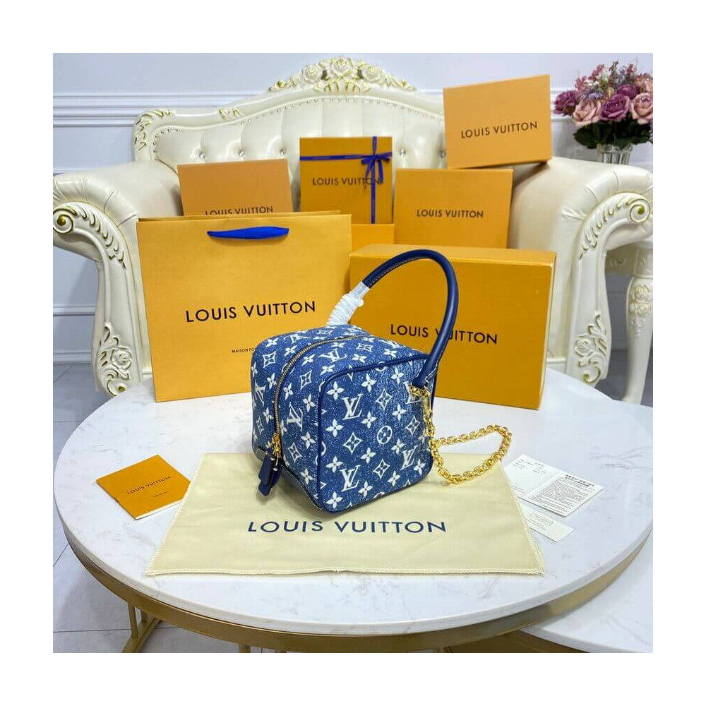 Louis Vuitton Denim Jacquard Textil Square Bag M59611