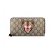 Gucci Angry Cat Print GG Supreme Zip Around Wallet 451273