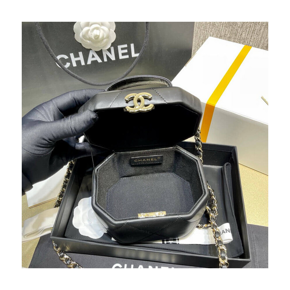 Chanel Lambskin Small Vanity Case AS2630 Black