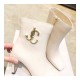 Jimmy Choo Latte Calf Leather Ankle Bootie with Gold JC Logo 80258