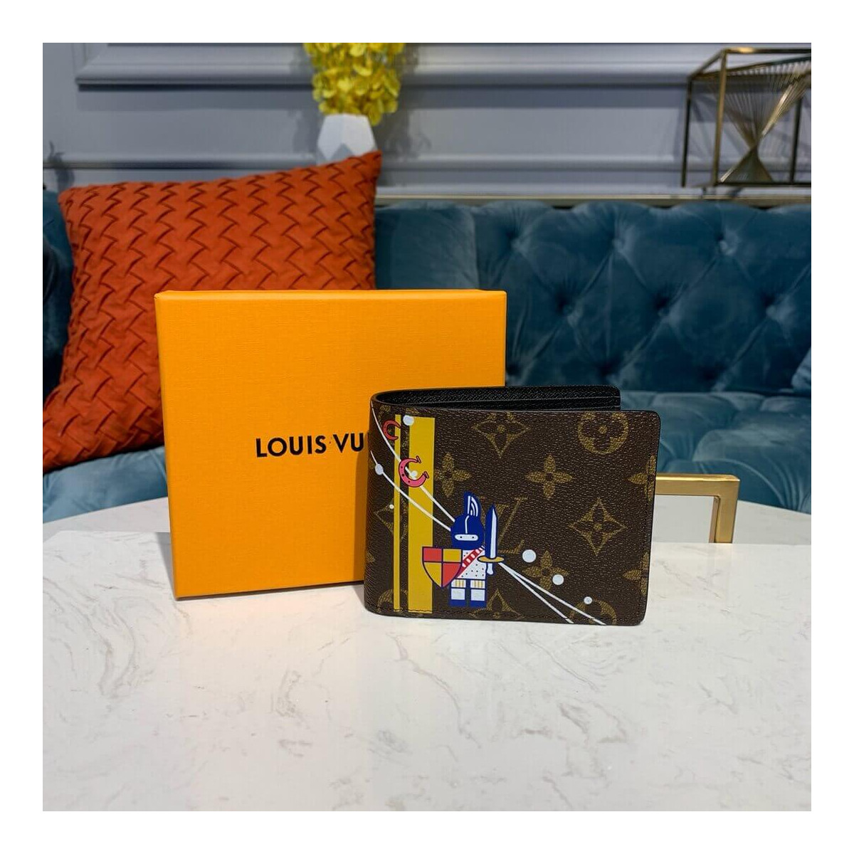 Louis Vuitton Troy Print Multiple Wallet M60895