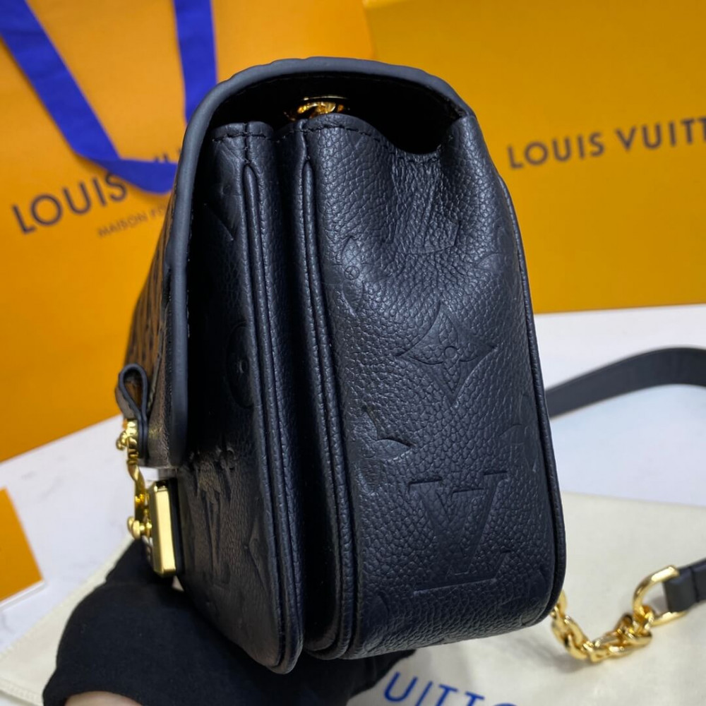 Louis Vuitton Monogram Empreinte Leather Marceau Bag M46200 Black