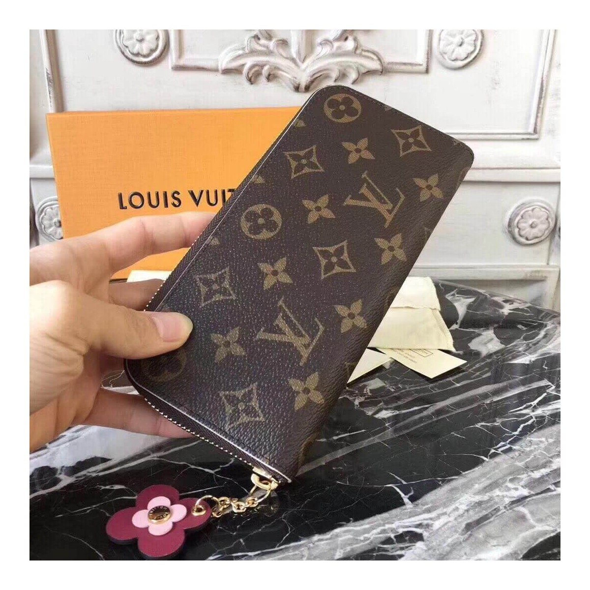 Louis Vuitton Monogram Cavas Clemence Wallet M64201