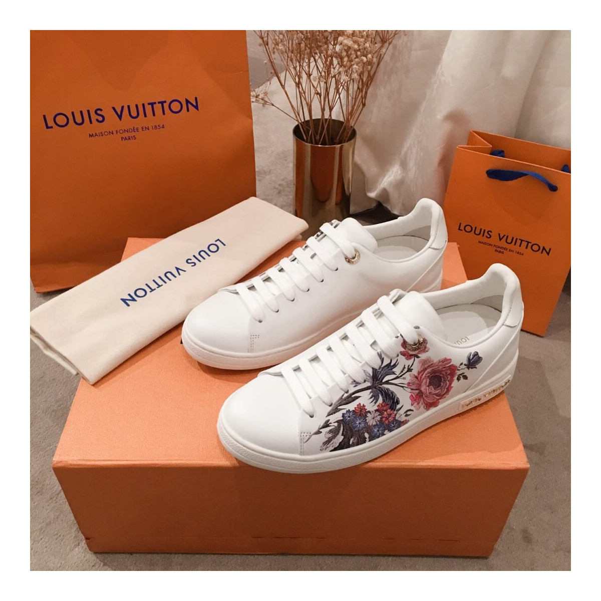 Louis Vuitton Frontrow Sneakers Floral Print MS0148