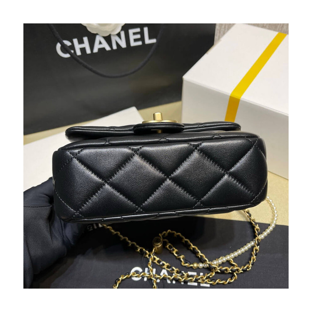 Chanel Lambskin Mini Flap Bag AS2855 Black