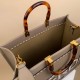 Fendi Medium Sunshine Shopper 8BH386 in Grey leather and Elaphe