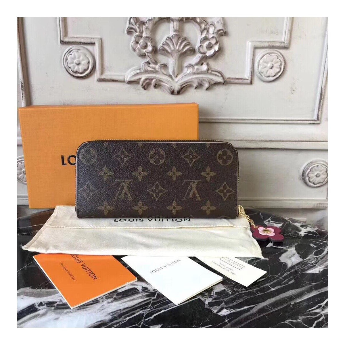 Louis Vuitton Monogram Cavas Clemence Wallet M64201