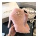 Jimmy Choo Shearling Ankle Bootie with Gold JC Logo 80259