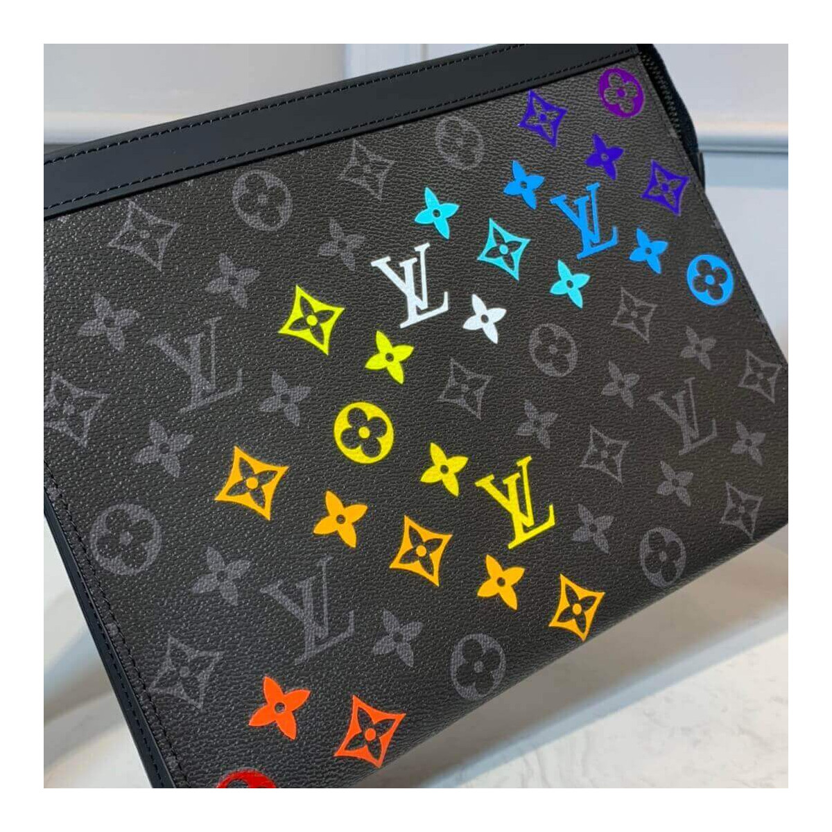 Louis Vuitton Monogram Eclipse Multicolor Pochette Voyage MM M61692