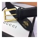 Gucci Leather Belt With Bee 40mm 523307