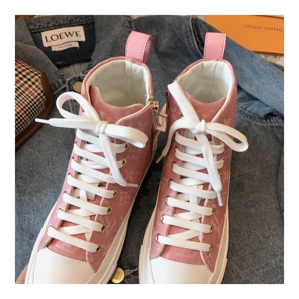 Louis Vuitton Stellar Sneaker Boot 1A4VTE Pink