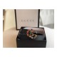 Gucci 30mm Leather Belt With Crystal Double G Buckle 513183