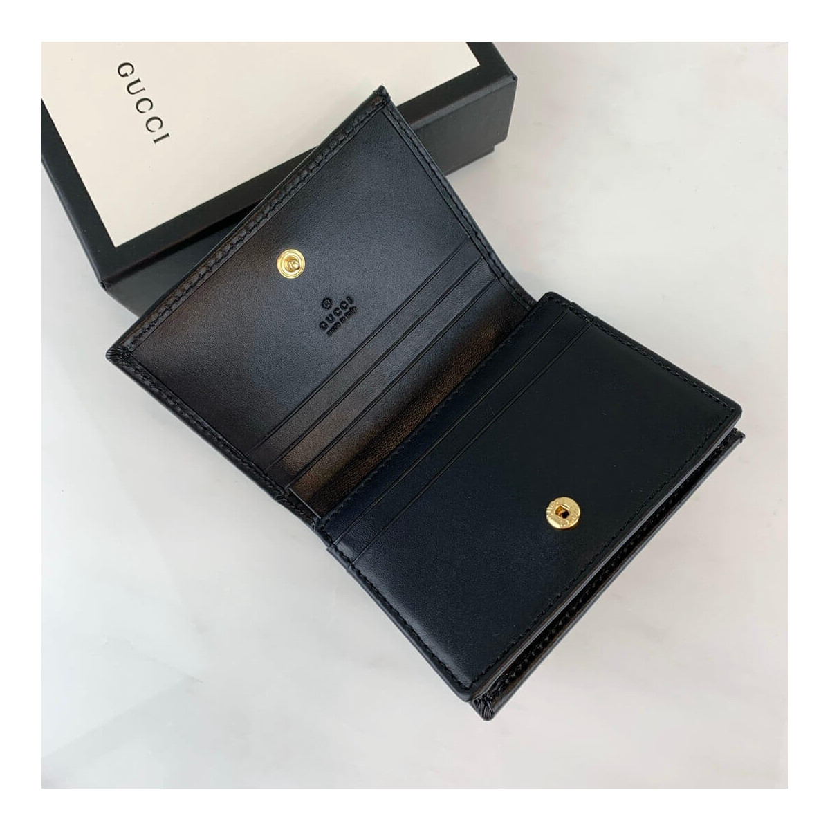 Gucci 1955 Horsebit Leather Card Case Wallet 621887