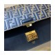 Fendi Black Leather Bag Kan I With Embossed FF Flap 8BT315