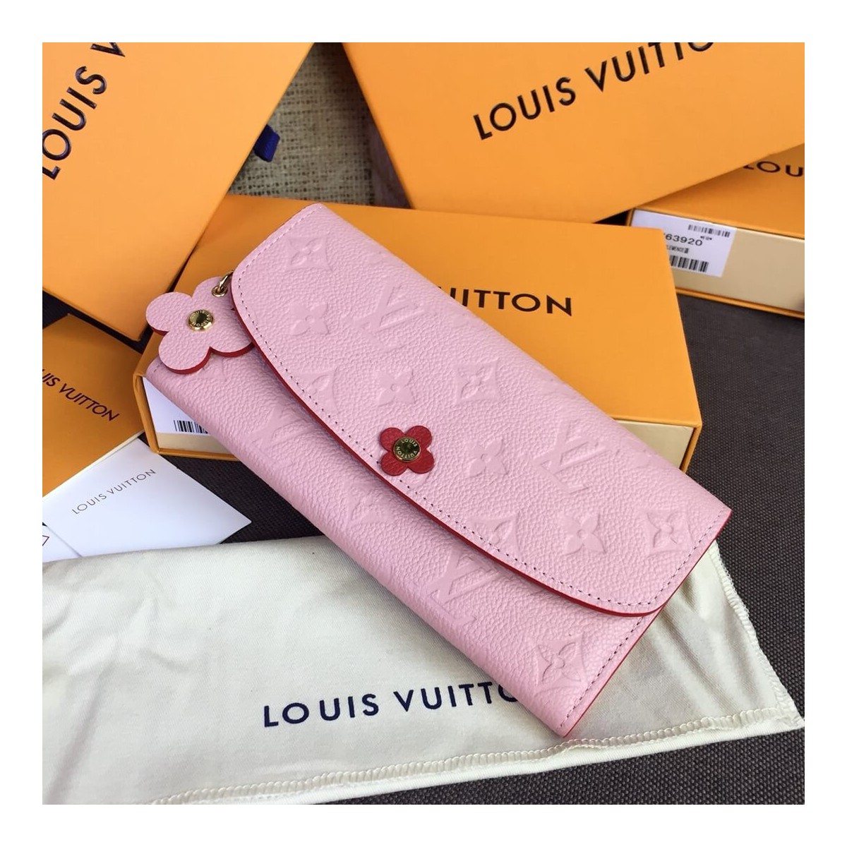 Louis Vuitton Monogram Empreinte Emilie Wallet M64162