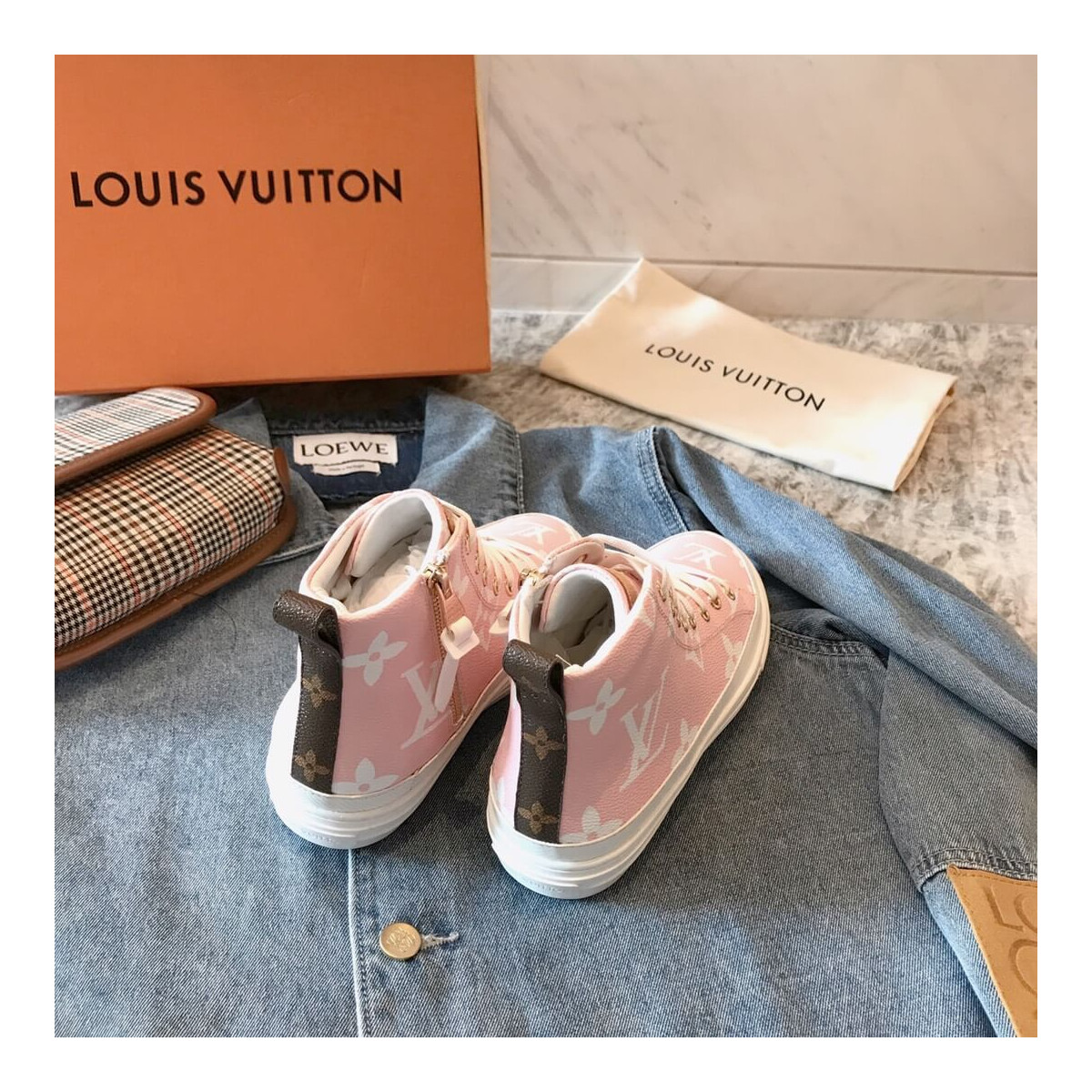 Louis Vuitton Stellar Sneaker Boot 1A5U0H Pink