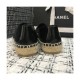 Chanel Patent Calfskin &amp; Metallic Goatskin Espadrilles G29762