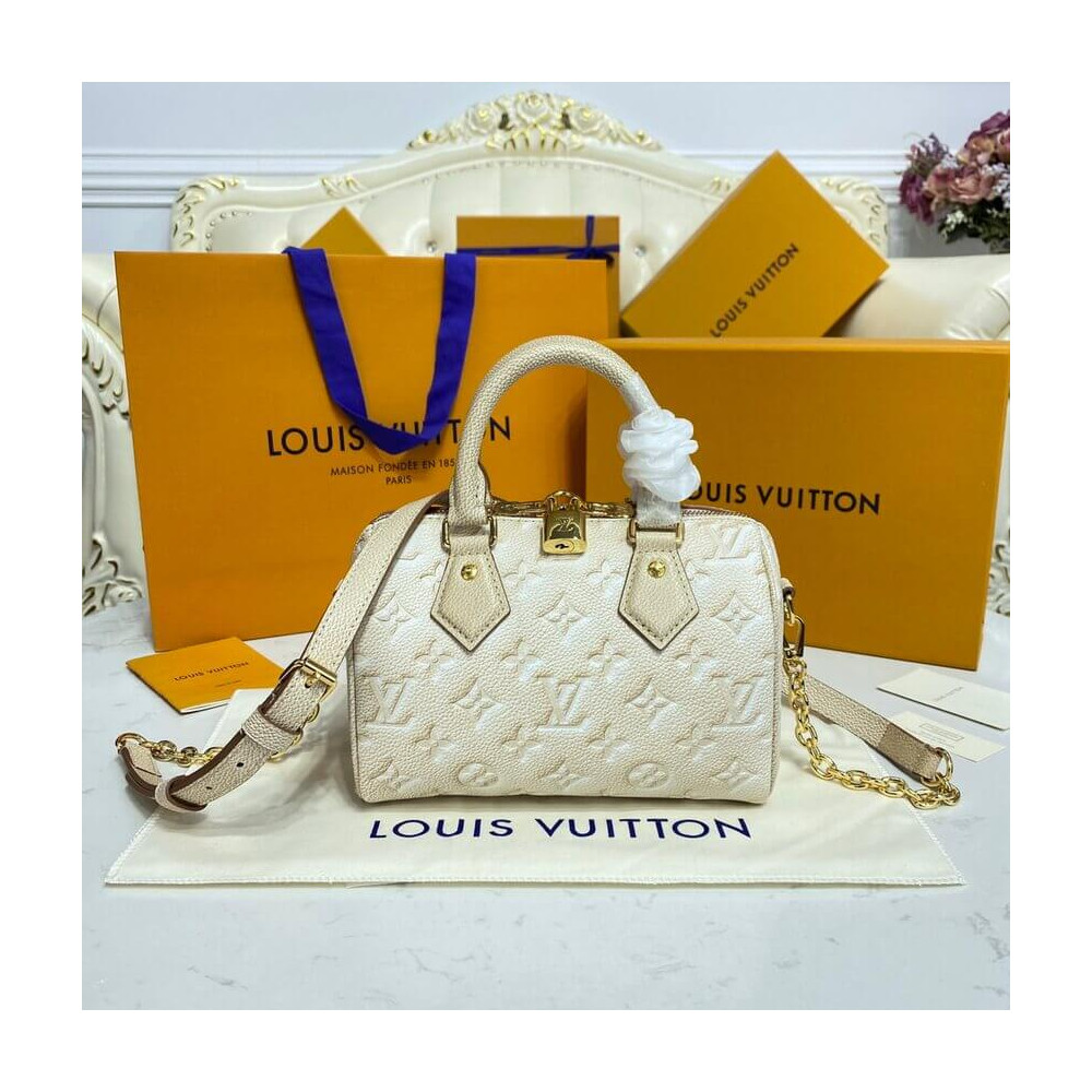 Louis Vuitton Speedy Bandouliere 20 M46163 Pale Beige