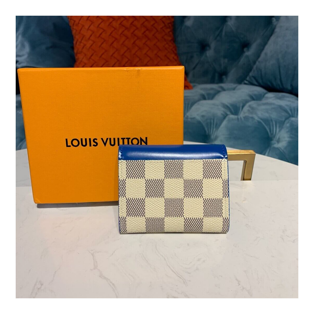 Louis Vuitton Damier Azur Zoe Wallet N60219 N60220