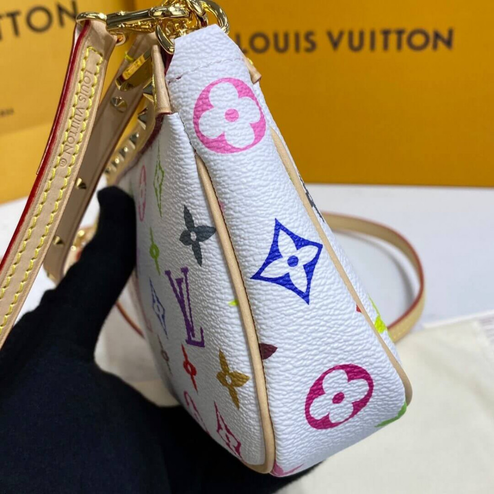 Louis Vuitton Multicolor Pochette Accessoires Pouch M92649 White