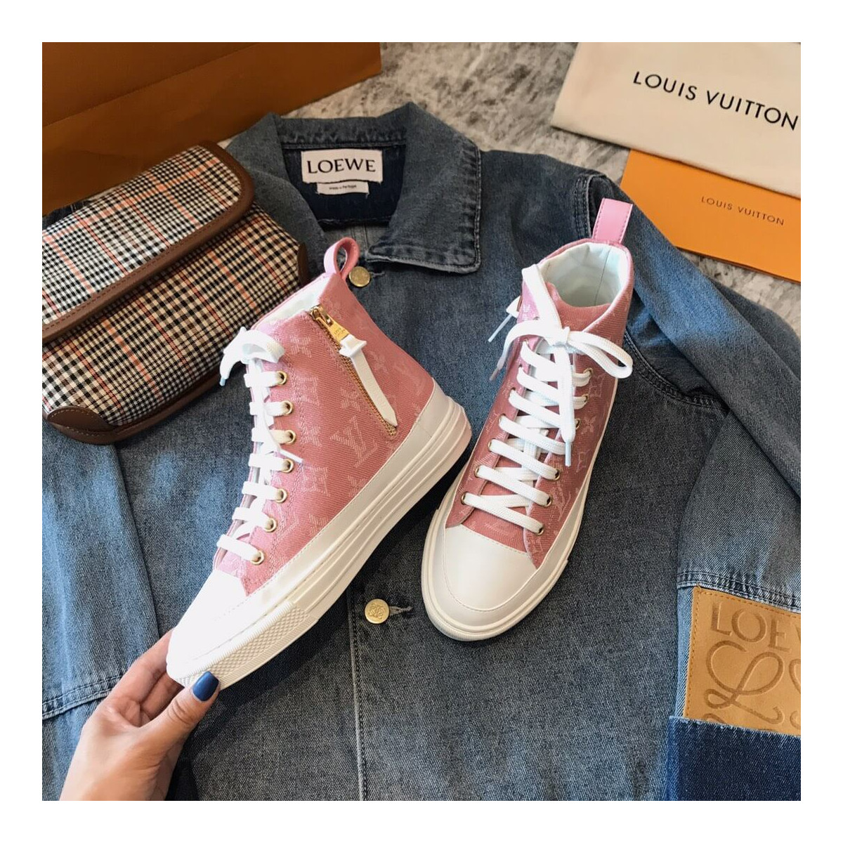 Louis Vuitton Stellar Sneaker Boot 1A4VTE Pink