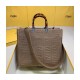 Fendi Medium Sunshine Tote Bag in Apricot FF Fabric 8BH386