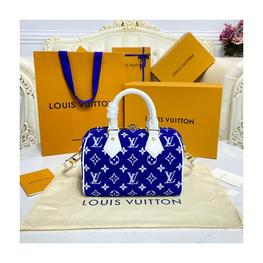 Louis Vuitton Monogram Jacquard Velvet Speedy Bandouliere 20 M20751