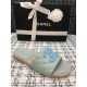 Chanel CC Quilted Mules G35604 Light Blue/Blue