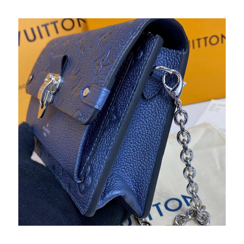 Louis Vuitton Vavin Chain Wallet M59077 Navy Nacre