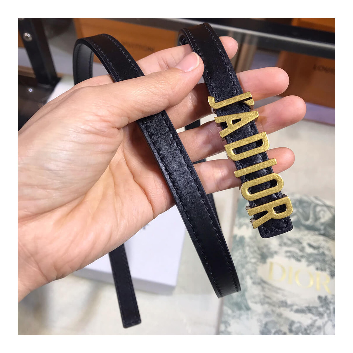 Christian Dior J’adior 1.5cm Belt B0386