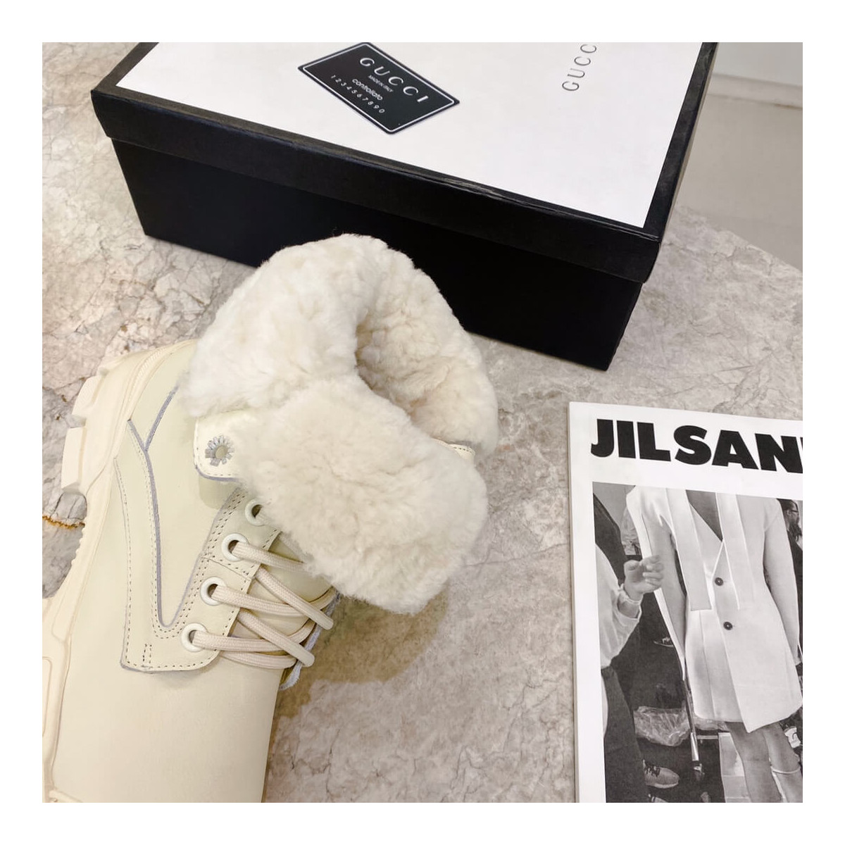 Gucci GG Wool Ankle Boot G1120C