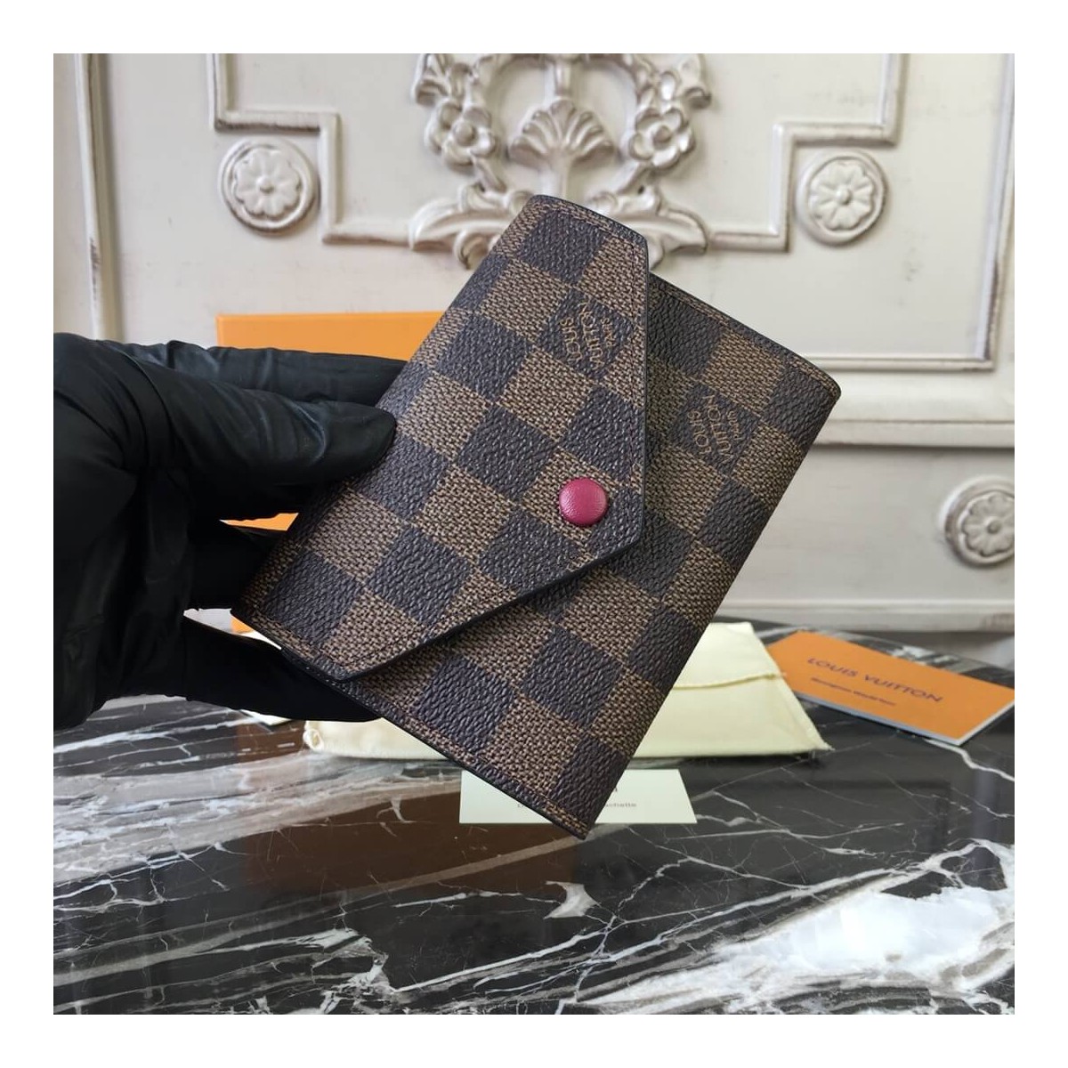 Louis Vuitton Damier Ebene Victorine Wallet N41659