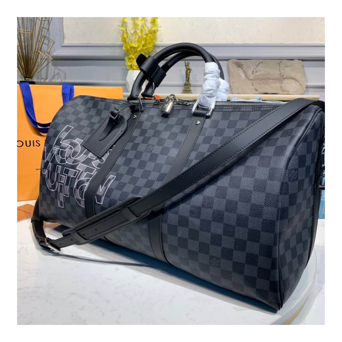 Louis Vuitton Damier Graphite Keepall Bandoulière 50 N40263 N40264