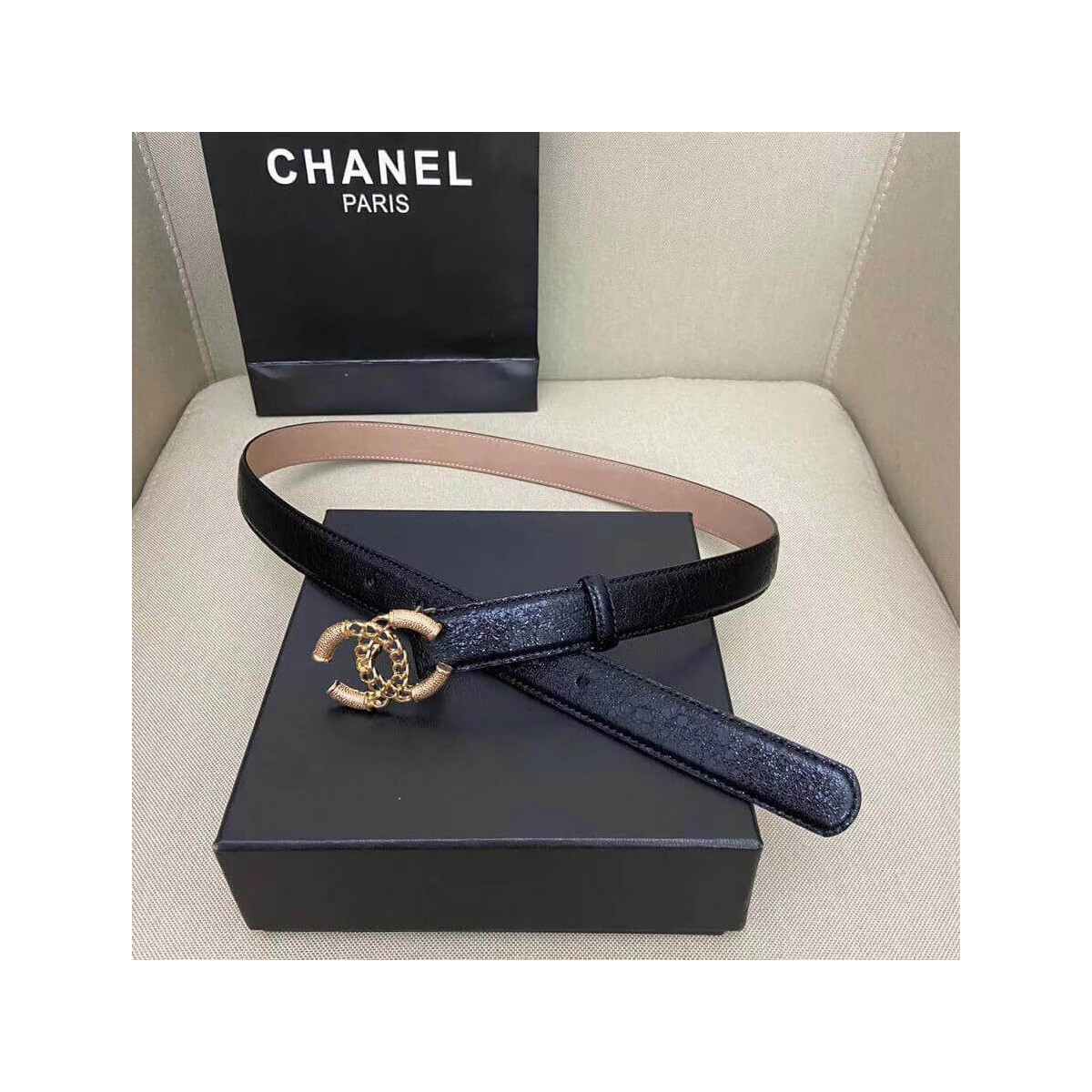 Chanel Deerskin 25mm Belt 6605