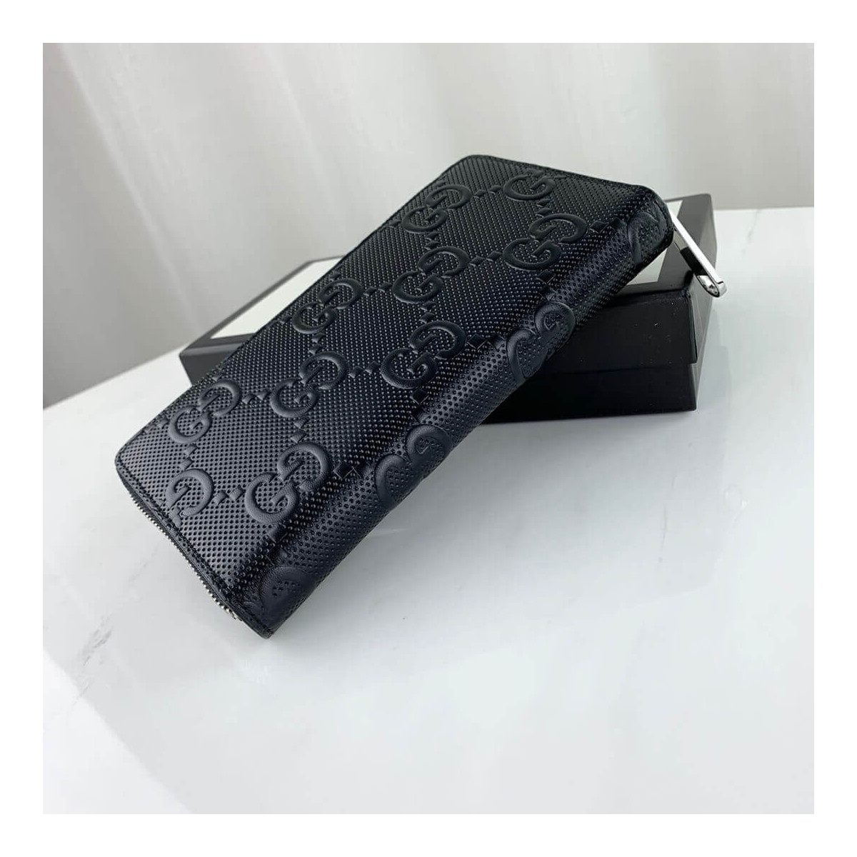 Gucci GG Embossed Zip Around Wallet 625558